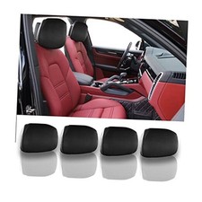 4PCS Car Headrest Covers, Soft Waterproof Car Seat Head Rest Leather texture