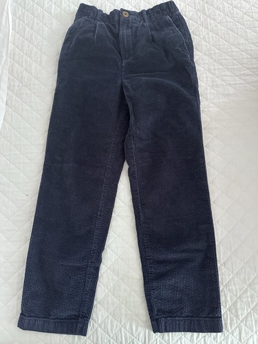 Crewcuts by J. Crew Corduroy Navy Pants Boys Straight Leg Elastic Waist - Size 8