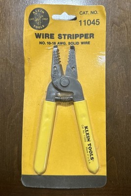 Vintage Klein Tools 11045 Wire Stripper/Cutter 10-18 AWG USA   NOS Chicago
