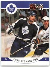 1990-91 Pro Set #289 Luke Richardson Toronto Maple Leafs