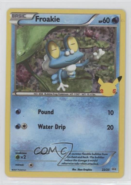 Froakie Confetti Holo Pokémon Sword & Shield McDonald's Collection #22
