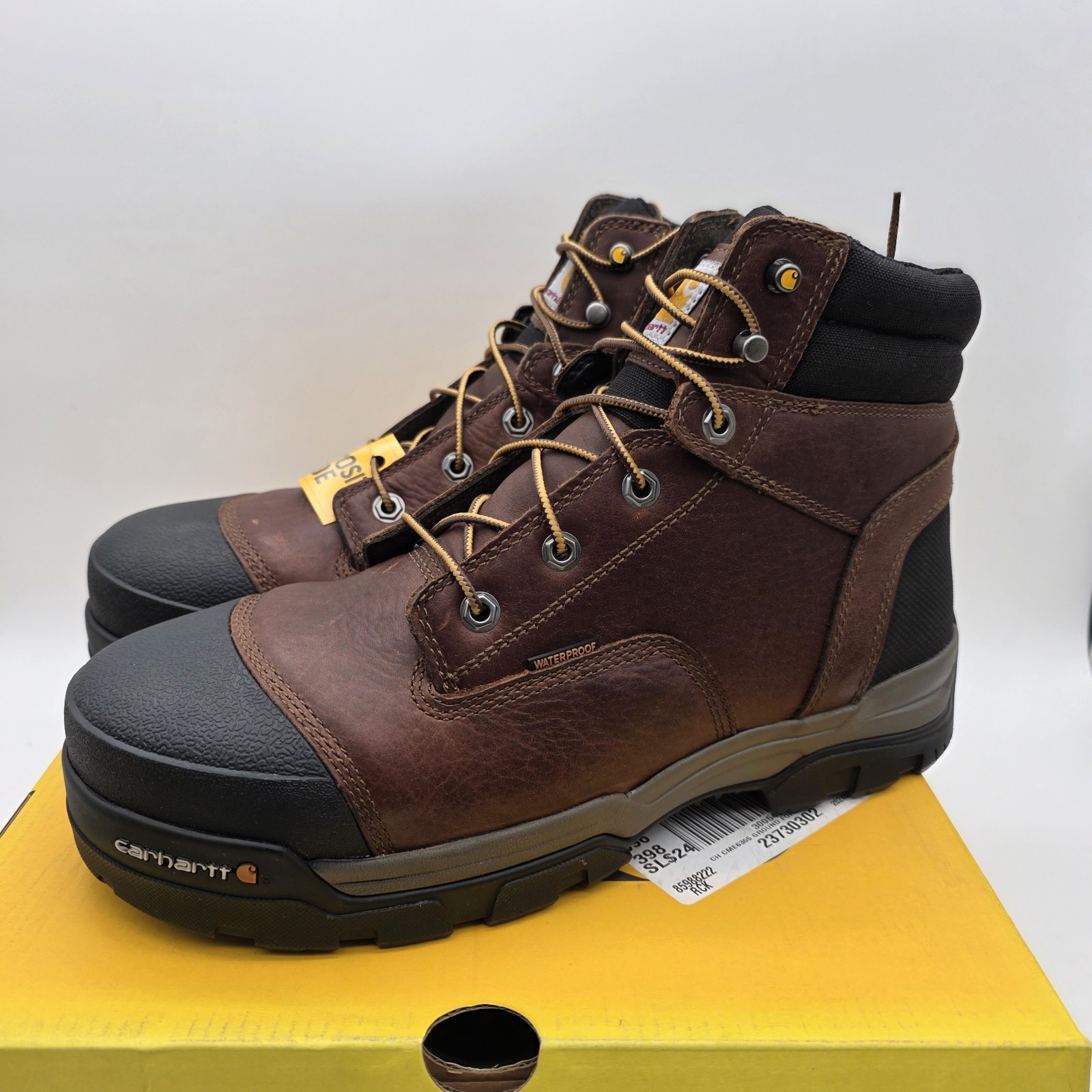 Carhartt CME6355 6-Inch Waterproof Work Boot Mens 10.5 Brown Leather New