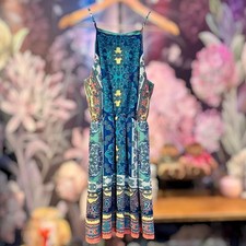 As U Wish Boho Sleeveless Dress Women's Large Multi Colorful