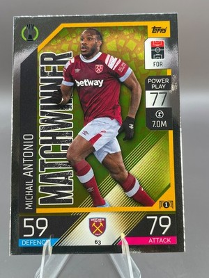 MICHAIL ANTONIO #63 Match Winner 2022-23 Topps UEFA Match Attax WEST HAM UNITED