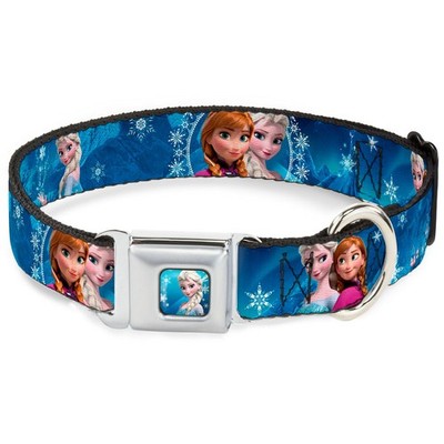 Dog Collar DYDU-Frozen Elsa the Snow Queen Pose/Snowflakes Full Colo (US IMPORT)