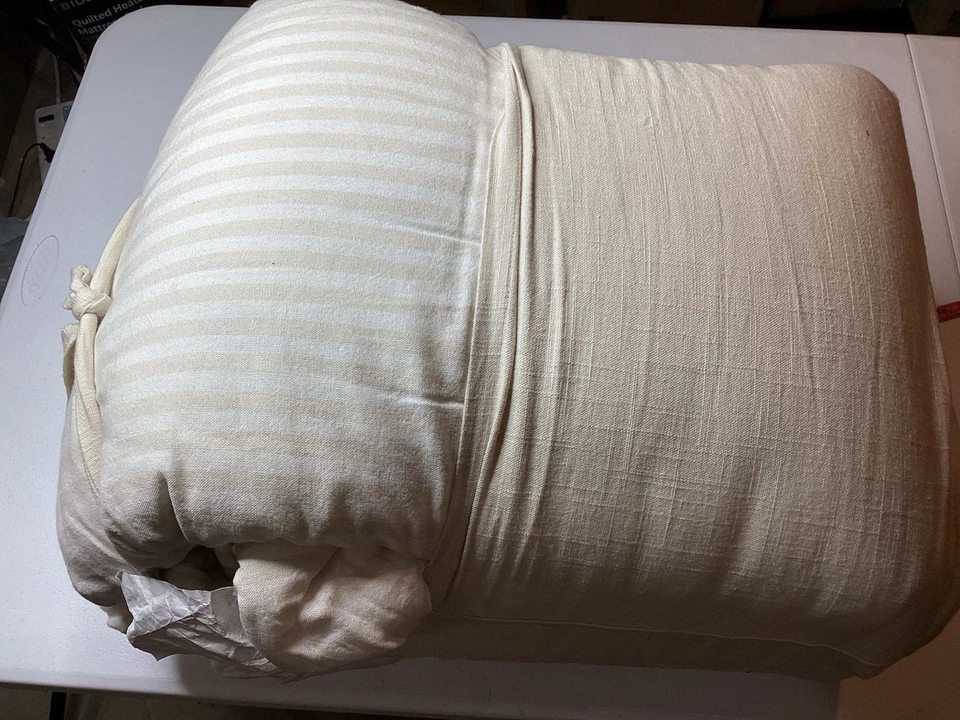Casaluna Heavyweight Stripe Comforter Only Natural Casaluna Has A Stain - Image 4 of 4
