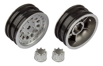 Associated CR12 Wheels 12 mm hex satin silver ASC41053