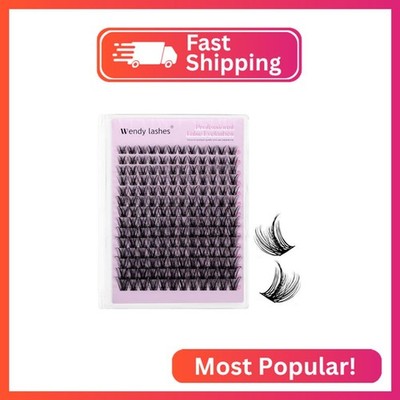 Wendy Lashes Newbie Essentials10-18mm Mixed Length D-Curl Cluster Lashes for Sof