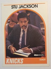 1989 Stu Jackson Card #60 New York Knicks NBA Hoops Basketball-EX condition