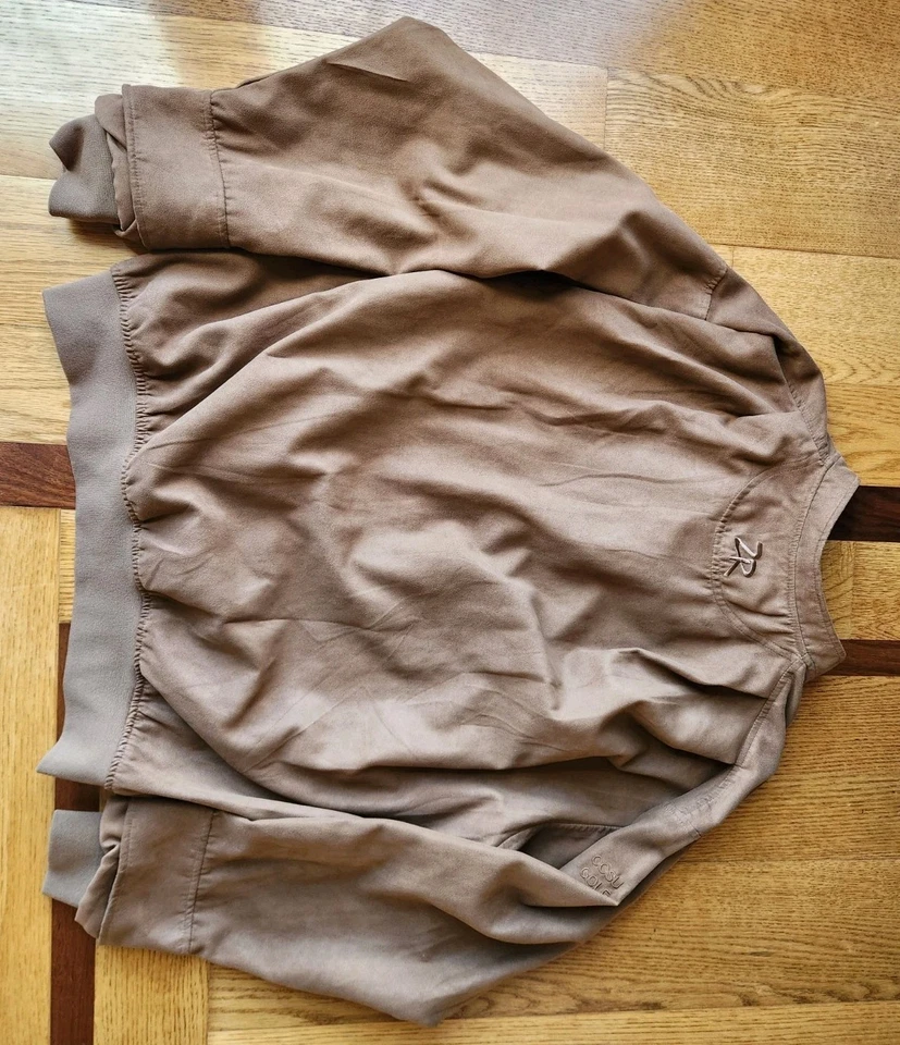 Zero Restriction Cigar Microsuede Pullover Wind Shirt 1/4 Snap Up GOLF CHANNEL L - Image 3 of 4