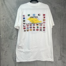Vtg 1990 Operation Desert Shield Military Persian Gulf War T-Shirt XL USA Made