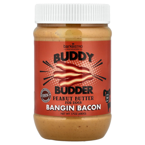 Buddy Budder, Peanut Butter, For Dogs, Bangin Bacon, 17 oz (480 g)