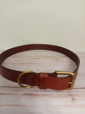 Vtg GAP Genuine Leather Belt - Women's Size 32 Brown Brass Hardware Y2K