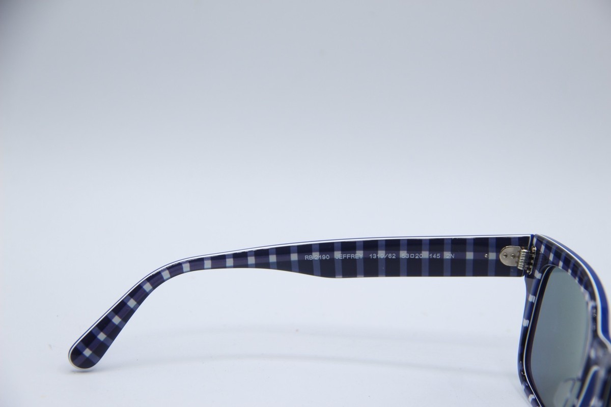 NEW RAY-BAN RB 2190 JEFFREY 1319/62 BLUE WHITE AUTHENTIC FRAMES