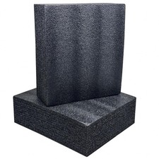 2 PCS Black Cuttable Polyethylene Foam Block Packing Sheet 12x10x3.5 Inch