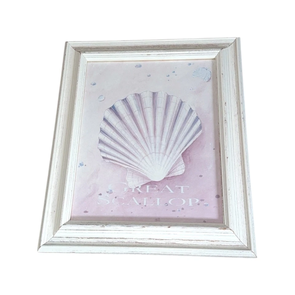 Vintage Coastal Seashell Print “Shells I” – Framed 8×10 Nautical Beach Decor - Image 2 of 4