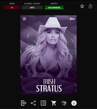 DIGITAL Topps WWE Slam 25 - MONOCHROME Purple - TRISH STRATUS