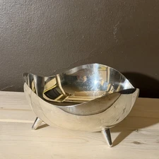 Vintage F.B. Rogers Mid-Century Modern Silverplate 9" Footed Centerpiece Bowl