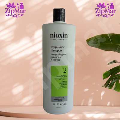 Nioxin System 2 Cleanser for Fine Thinning Hair 33.8oz/1 liter Shampoo Treatment
