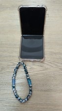 Handy-Kette Handgefertigt mit Blau/Dursichtige Steine und Gummibärchen NEU