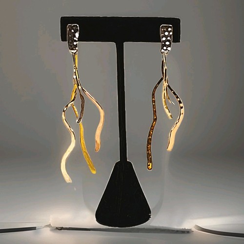 RLM Studio 925 Stunning Sterling Silver 4 Dangle ๐ง Gorgeous 3.5"L Earrings Ja1