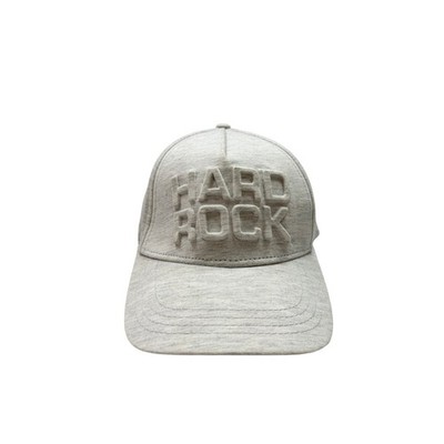 Hard Rock Baseball Cap Unisex Grey 3D Embossed Logo Structured OSFM