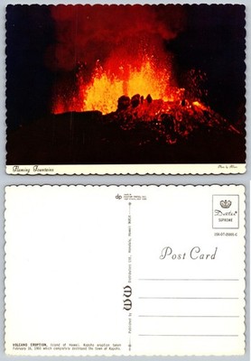 Continental Volcano Eruption Hawaii Postcard
