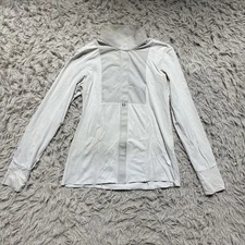 Girl’s Size 14 White For Horses Long Sleeve Horseback Riding Show Shirt