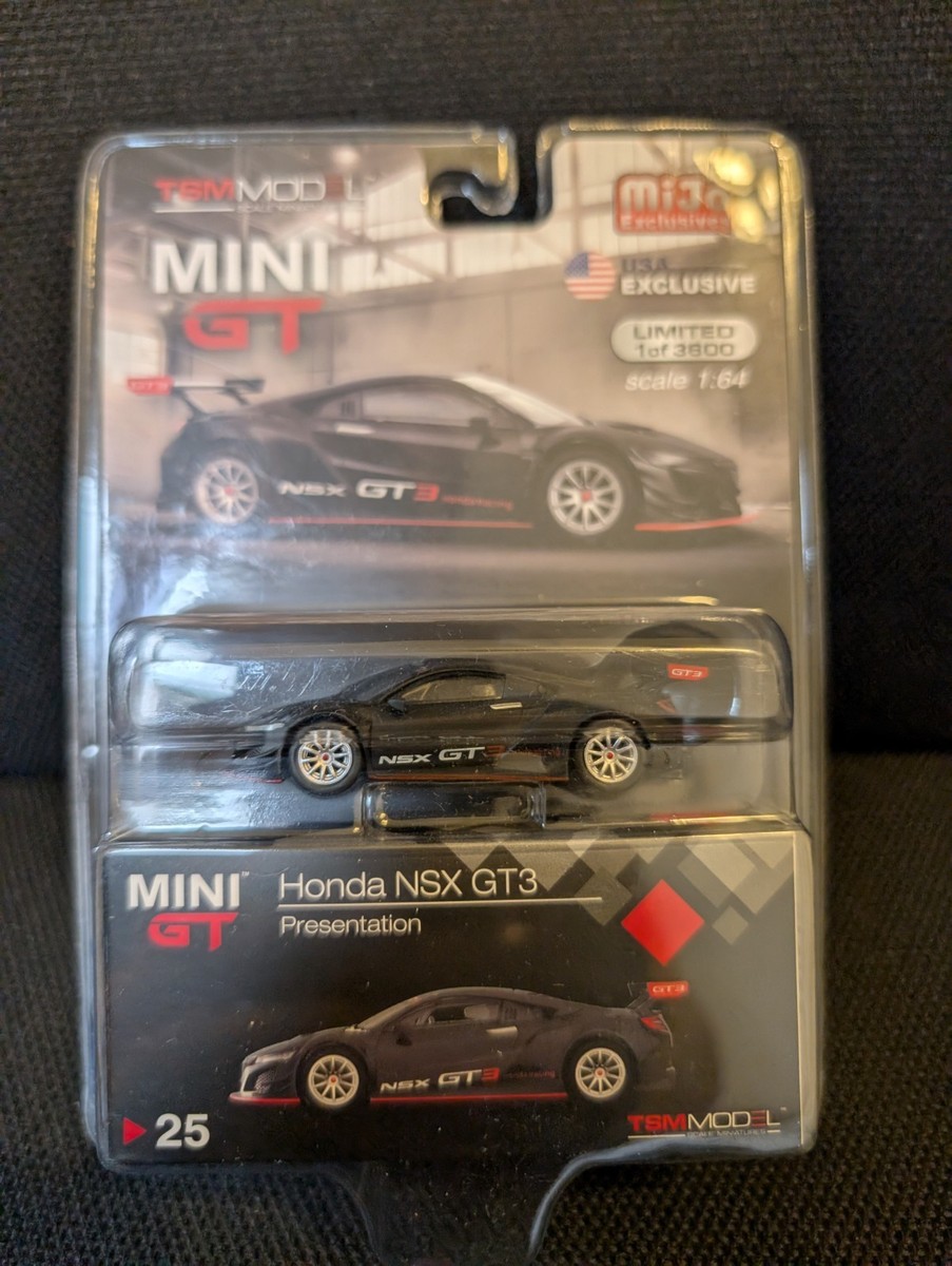 1/64 MINI GT HONDA NSX GT3 PRESENTATION BLACK MIJO EXCLUSIVES MIJO