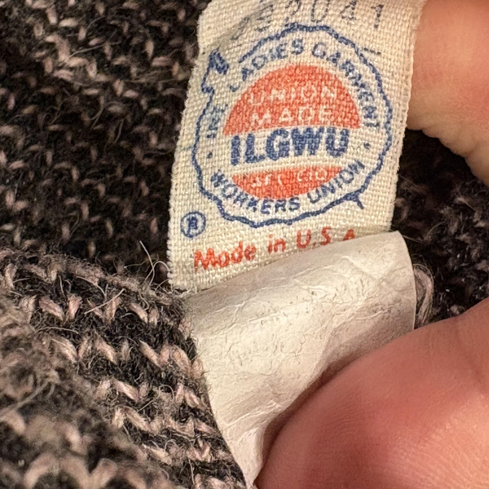 Vintage Winter Sweater Women S Gray Pink Snowflake Angora Blend Fair Isle USA