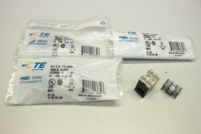 3x TE CONNECTIVITY 1375055-2 Stecker Cat 6 SL 110 JAC 568A/B  741149136303 OVP
