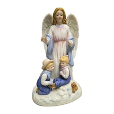 Vtg 1999 Denim Days Figurine Guardian Angel #8822 Home Interiors Gifts