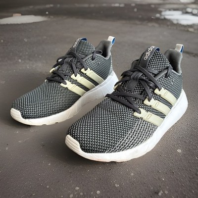 Adidas Questar Flow Grey Size 9.5 Men Cloudfoam Running Shoes Sneakers