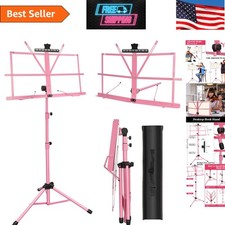 Adjustable Music Stand Portable Folding with Carry Bag 1 Pack
