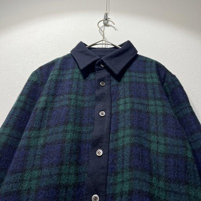 98 tricot Comme Des Garcons Wool Check Shirt Jacket Women's Japan