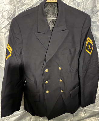 BUNDESWEHR Marine  Sakko Ausgehjacke  dkl. blau  Navy Gr.174/104 Abzeichen (9XR)