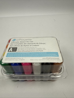 Silhouette Ultimate Sketch Pen Set- 24 Pack - Cameo Portrait Curio Models