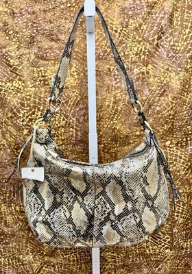 Hobo International Gold Lennox VI-3564 Glam Snake Leather Shoulder Bag NWT $298