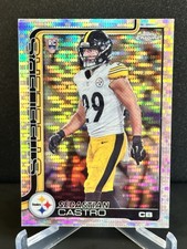 2025-26 Topps Chrome Football Sebastian Castro #370 Pulsar Refractor (RC)