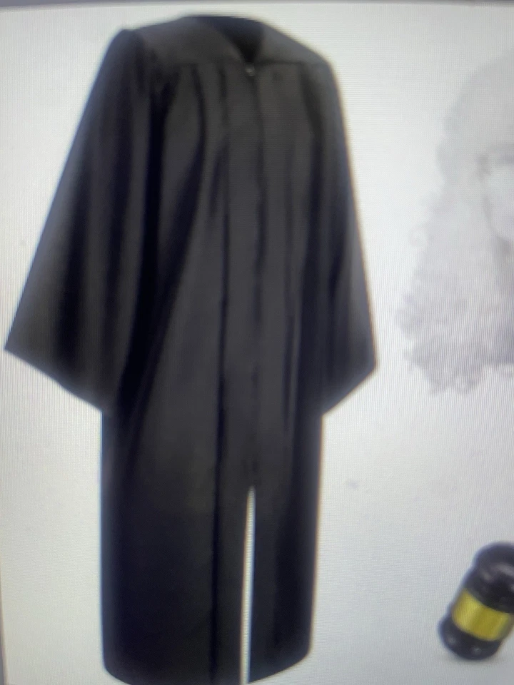 Judge Costume With Wig, Gavel, Glasses, Robe, One Size - Image 2 of 4