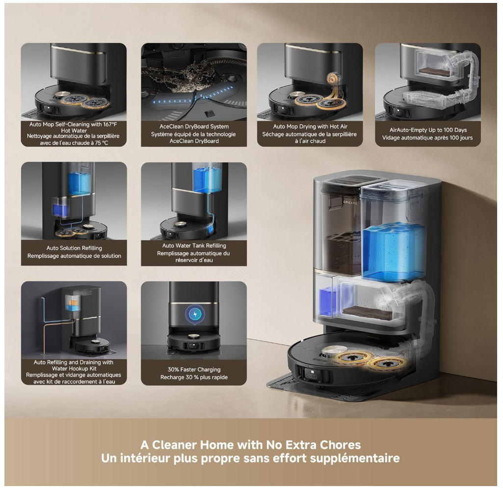 Dreame L50 Ultra Robot Vacuum Mop 19500Pa Suction Auto-Empty Self-Clean 7