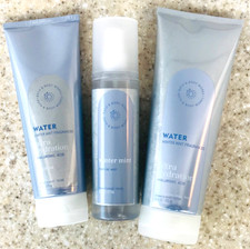 3 Water WINTER MINT Moisturizing Body Wash  Body Cream  Perfume Mist SET of 3