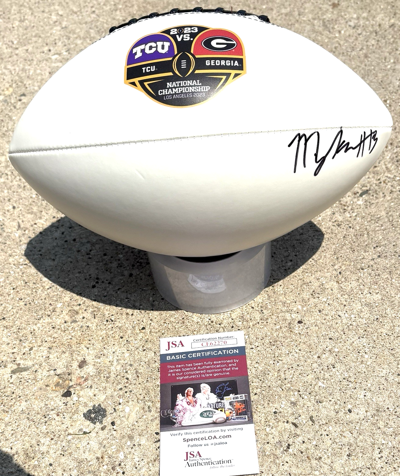 MYKEL WILLIAMS SIGNED 2023 Champs Football JSA COA Georgia Bulldogs 