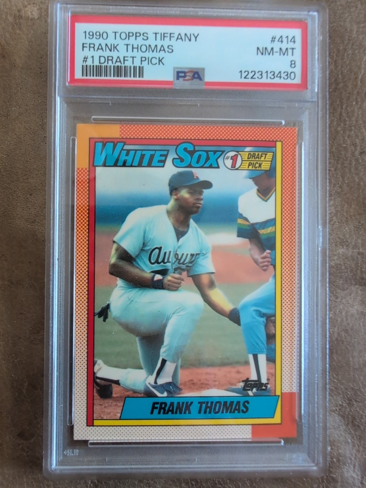 1990 Topps Tiffany #414 Frank Thomas RC PSA 8 HOF