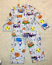 Peanuts Boys Halloween Pajama Set Charlie Brown Snoopy 2 Piece Size 4 New