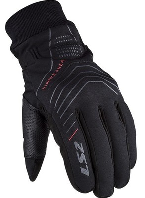 LS2 Civis Mens Textile Motorcycle Gloves Black