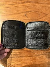 Men’s Lowland Calf Leather Black Wallet Zipped Around