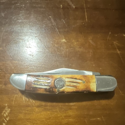 Wild Turkey Handmade Vintage Bone Handle Surgical Steel Pocketknife