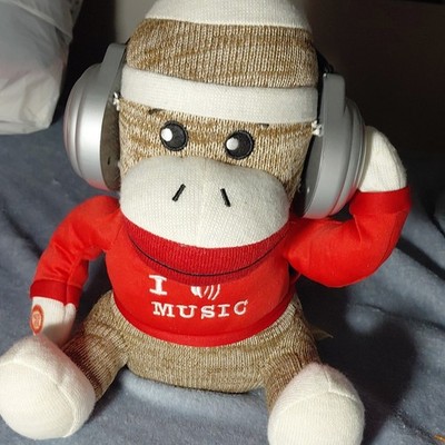 Giggles International Sock Monkey Battery Operated Music Plush 2012