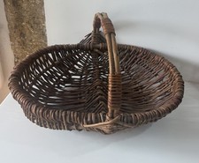 Joli Petit Panier ancien Osier à Cueillette bon état old French basket Déco